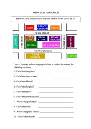 prepositions of location