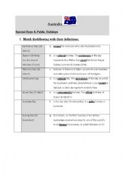 English Worksheet: Australia 