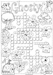 English Worksheet: Ghosty Crossword