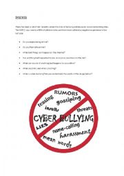 English Worksheet: Cyberbullying