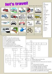 English Worksheet: lets travel 