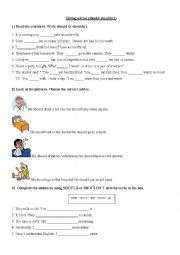 English Worksheet: Should - Shouldnt