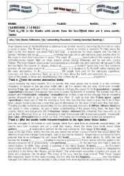 English Worksheet: Bac mid term test N1