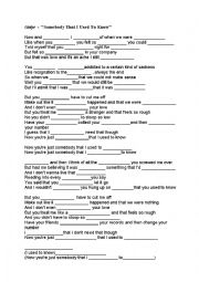 English Worksheet: Song - Gotye - Somebody I used to know