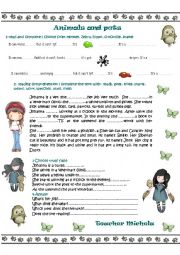 English Worksheet: Animals and pets