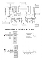 English Worksheet: My classroom