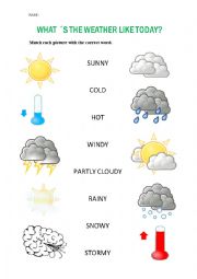 English Worksheet: Weather