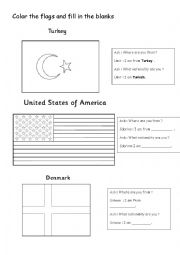 Countries, nationalities , numbers