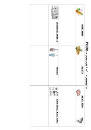 English Worksheet: to classify food vocabulary