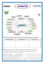 English Worksheet: Sports 