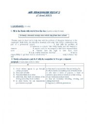 English Worksheet: 3 rd Level  Art mid term test number 3