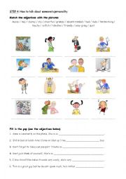 English Worksheet: personality - adjectives