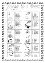 English Worksheet: Places in town