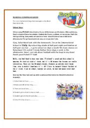 English worksheet for elementary students