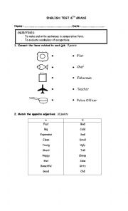 occupations and comparative form