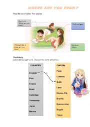 English Worksheet: where are you from?