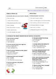 English Worksheet: Making a phone call