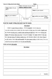 English Worksheet: My School