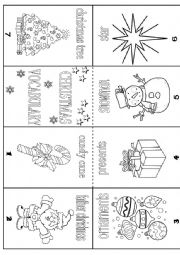 English Worksheet: mini book christmas