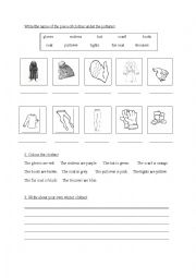 English Worksheet: winter clothes