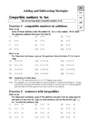 compatible numbers worksheet