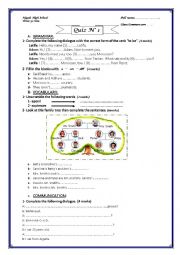 English Worksheet: Quiz for beginners