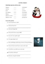 English Worksheet: The Phantom of the Opera Chapter 3 Worksheet