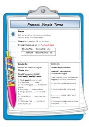 Present Simple Tense - Example & Exercises