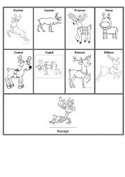 English Worksheet: Reindeer names 