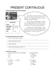 English Worksheet: Reading Comprehension