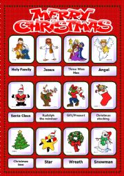 English Worksheet: Christmas: pictionary_1