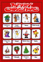 English Worksheet: Christmas: pictionary_2