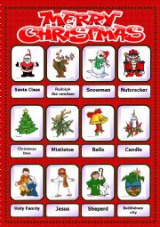 English Worksheet: Christmas: pictionary_3