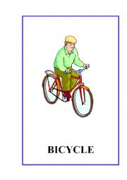 English Worksheet: Means of Transport flashcards.10 fully editable flashcards