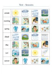 English Worksheet: Test Seasons and weather