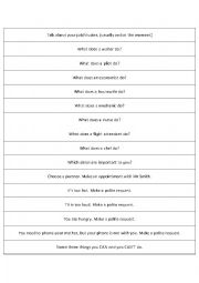 English Worksheet: Elementary speaking practice
