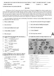 English Worksheet: 9grade test