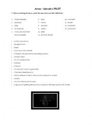 English Worksheet: Arrow - Pilot