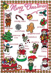 English Worksheet: Christmas POSTER