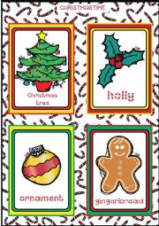 English Worksheet: Christmas FLASHCARDS 2 - 5 