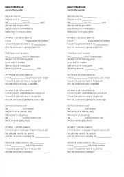 English Worksheet: Hand in My Pocket - Alanis Morrissete