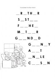 English Worksheet: Family