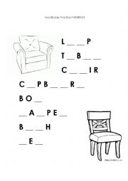 English Worksheet: Furniture