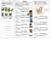 English Worksheet: Animals (Super Animals) Cartoons