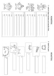 English Worksheet: Monster here