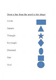 English Worksheet: Shapes