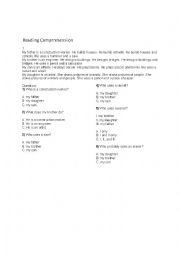 English Worksheet: Reading comprehension passages