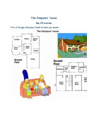 English Worksheet: The simpsons
