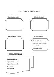 English Worksheet: Invitation organizer