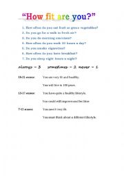English Worksheet: Test 